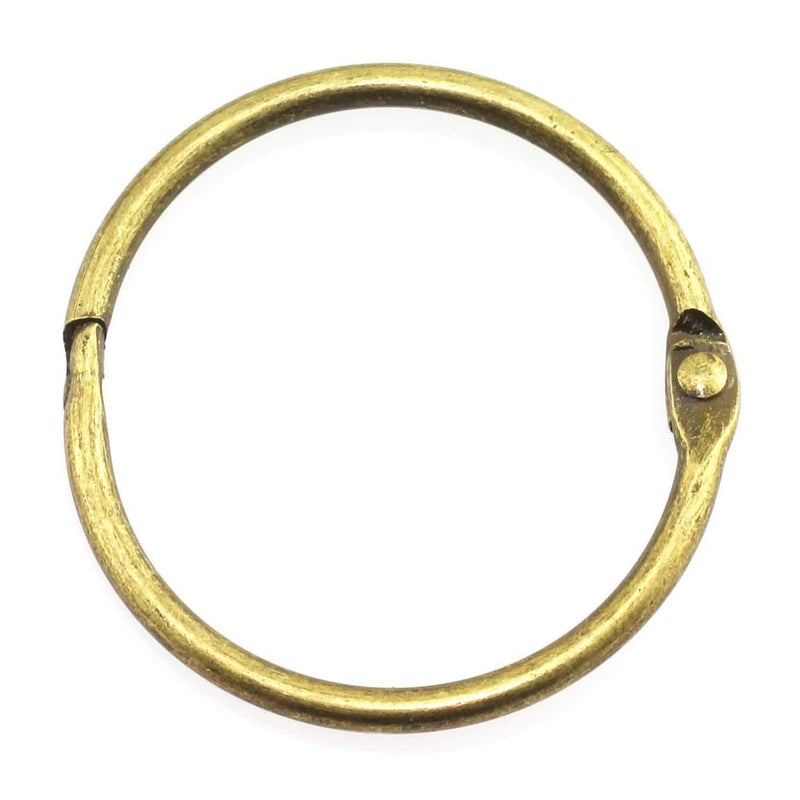 Lind Kitchen 50PCS 1.5" Book Ring Metal Loose Leaf Binder Hinged Buckle Binding Rings Scrapbook Sketchbook Craft Photo Album DIY Bronze 38mm - Image 3